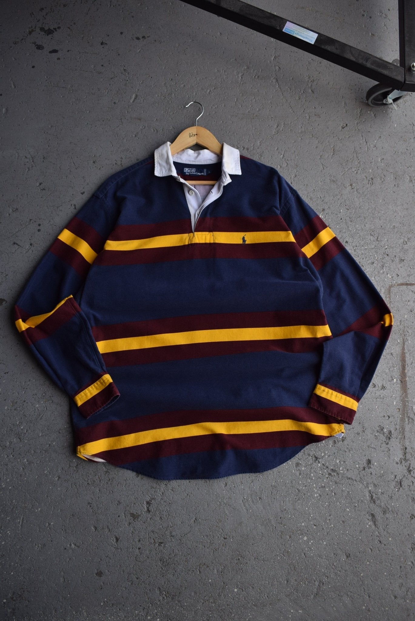 Vintage Polo Ralph Lauren Classic Logo Embroidered Rugby Polo (XL/XXL) - Retrospective Store
