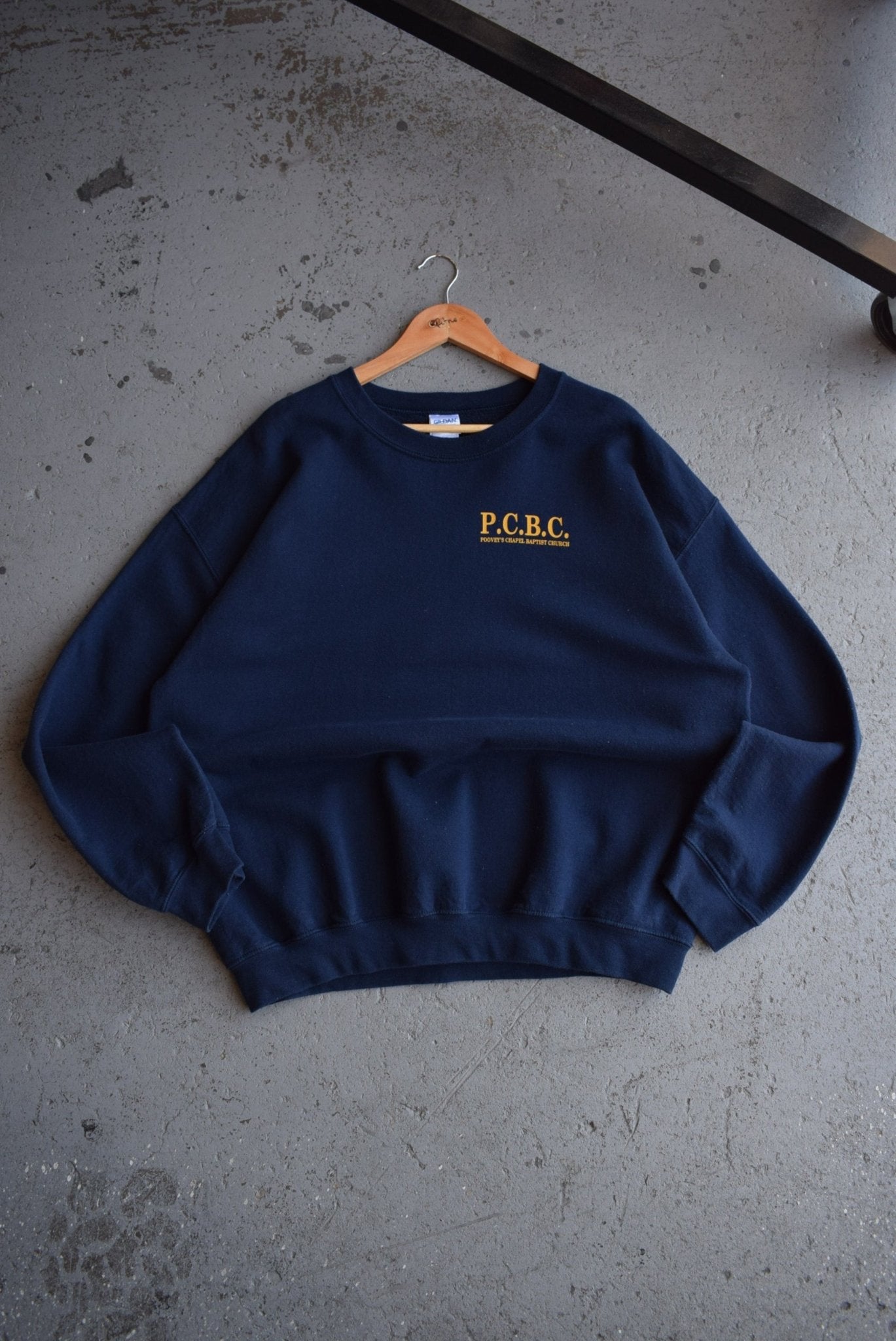 Vintage Poovey's Chapel Baptist Church Graphic Crewneck (XL) - Retrospective Store