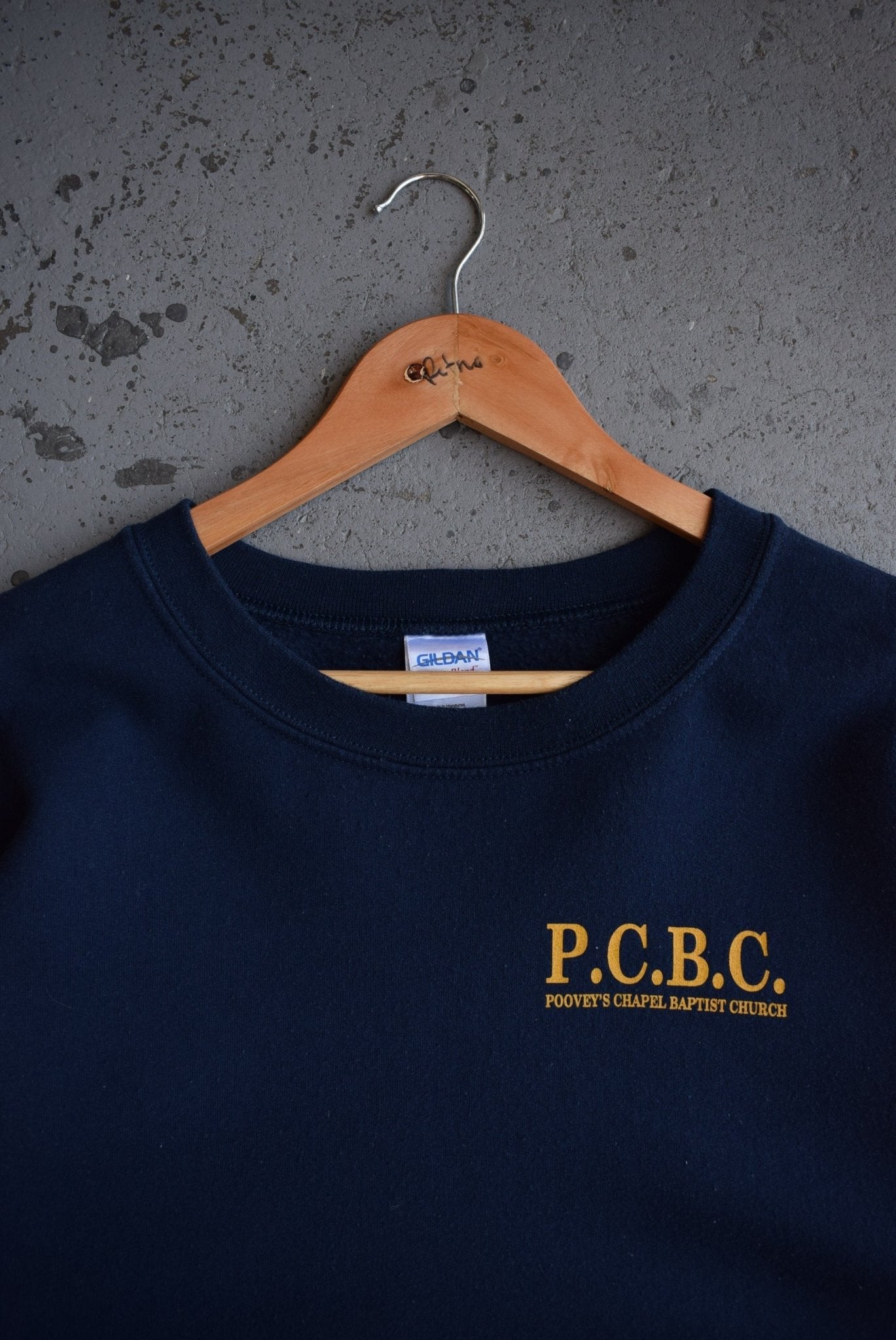 Vintage Poovey's Chapel Baptist Church Graphic Crewneck (XL) - Retrospective Store