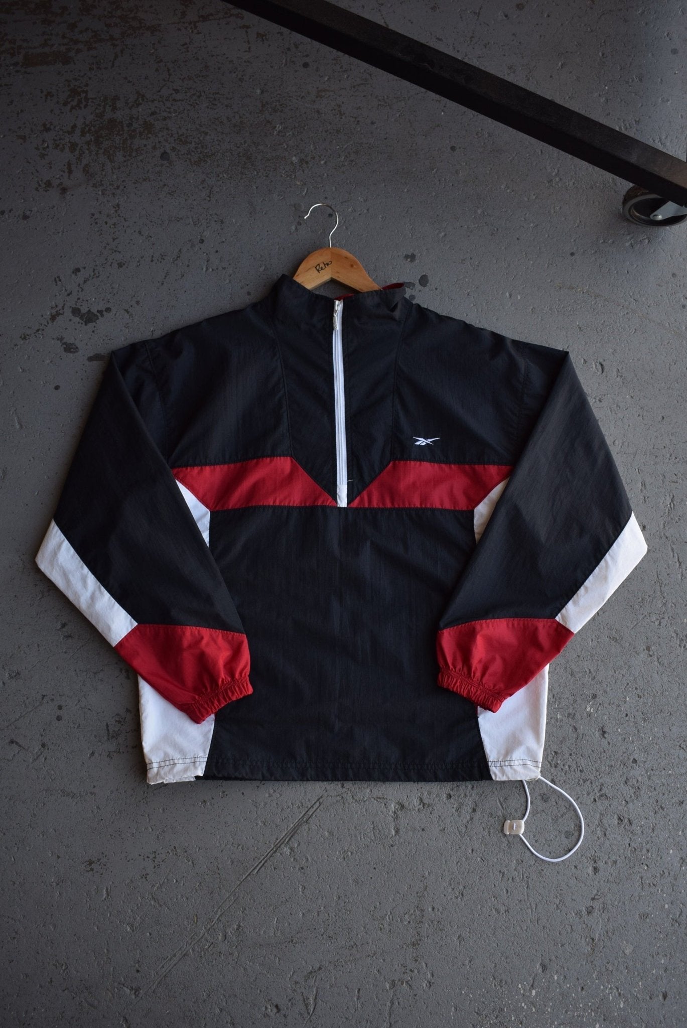 Vintage Reebok Classic Logo Embroidered Quarter Zip Jacket (M) - Retrospective Store