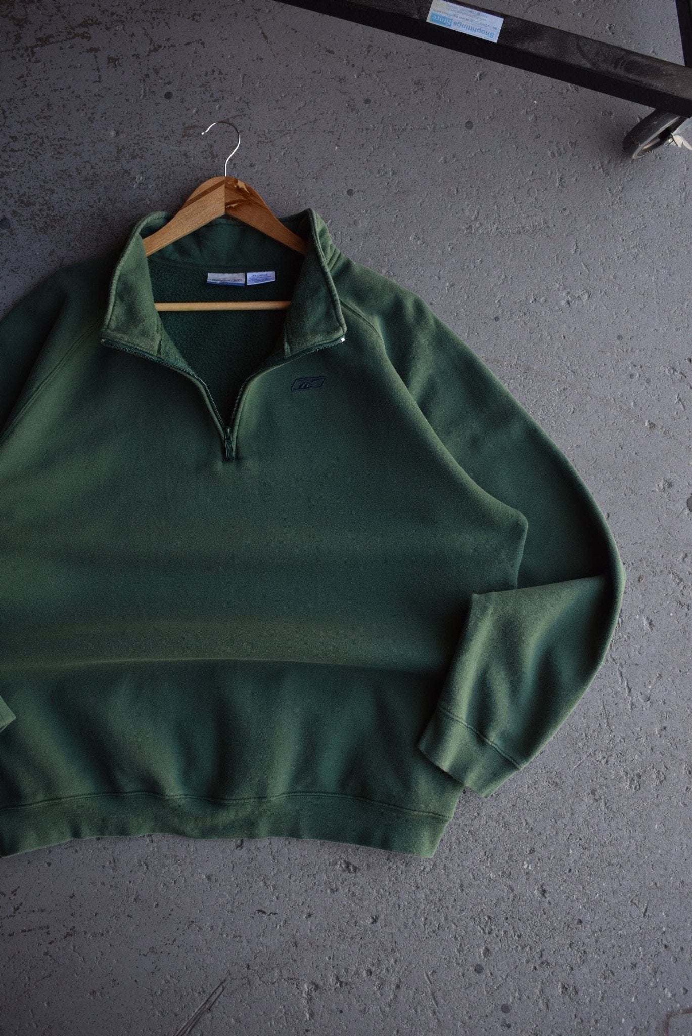 Vintage Reebok Classic Logo Embroidered Quarter Zip (XXL) - Retrospective Store
