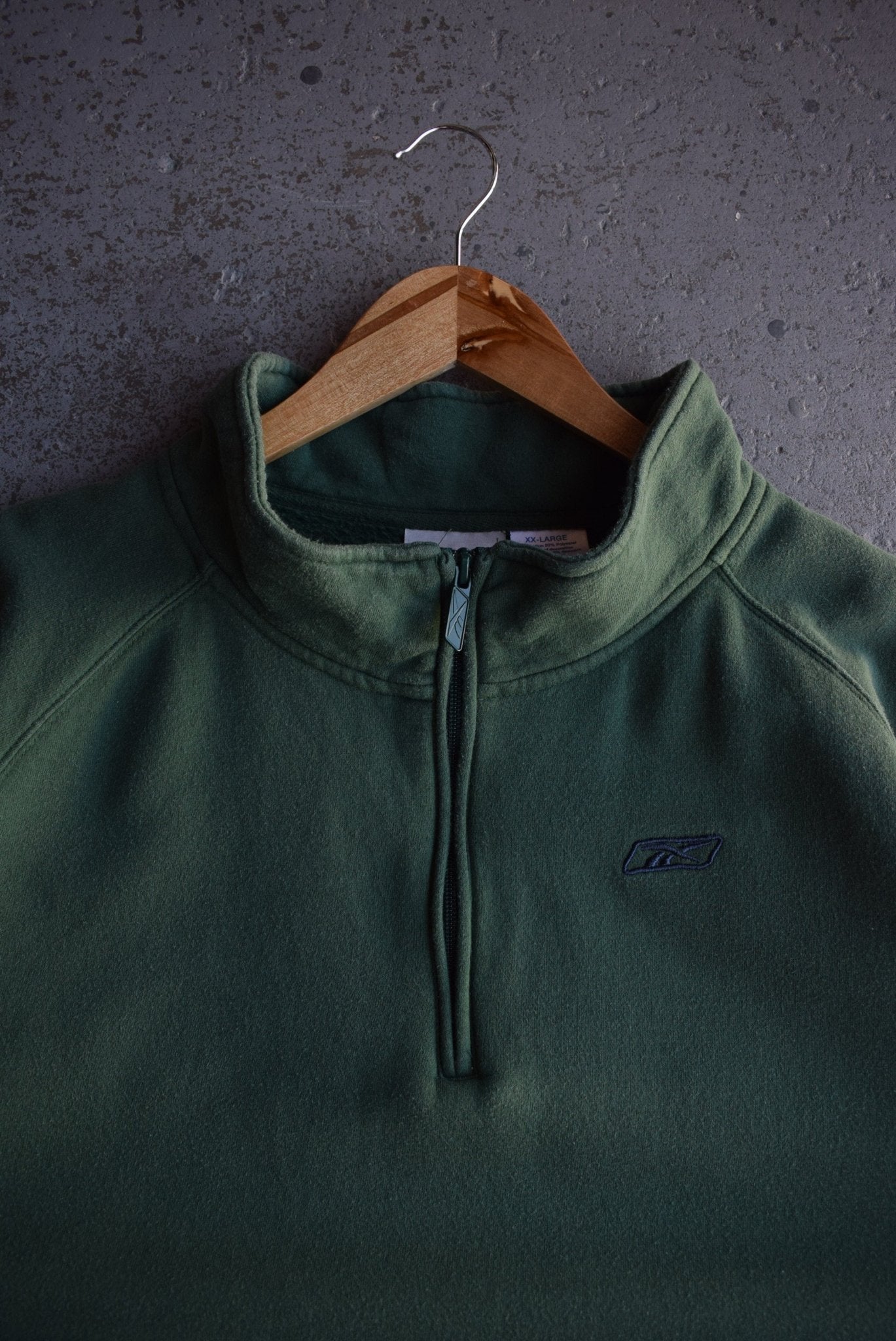 Vintage Reebok Classic Logo Embroidered Quarter Zip (XXL) - Retrospective Store