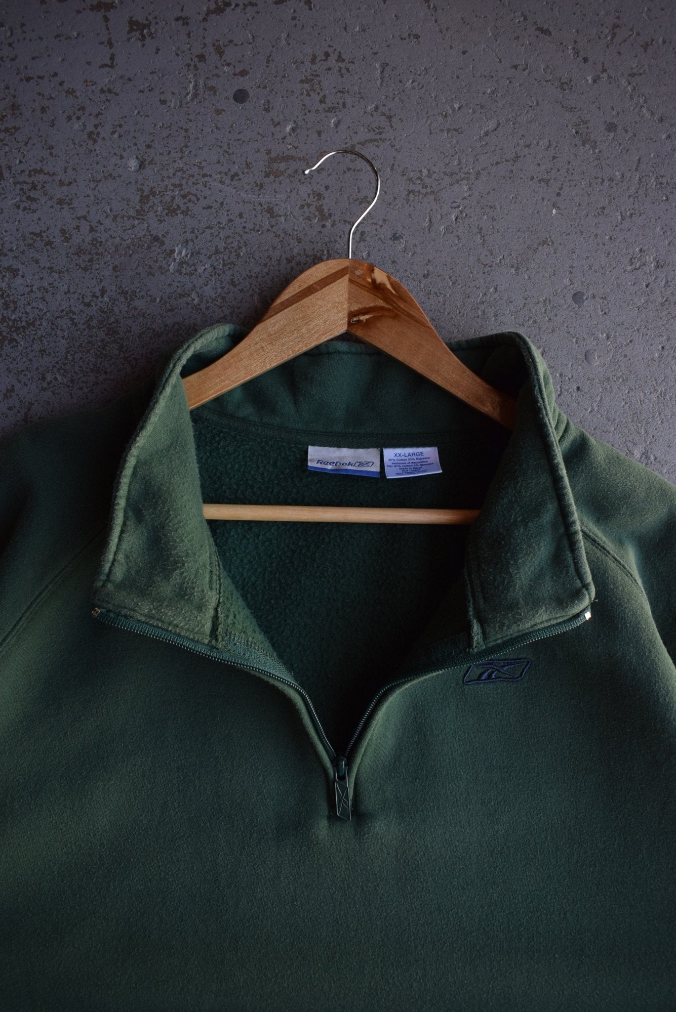 Vintage Reebok Classic Logo Embroidered Quarter Zip (XXL) - Retrospective Store