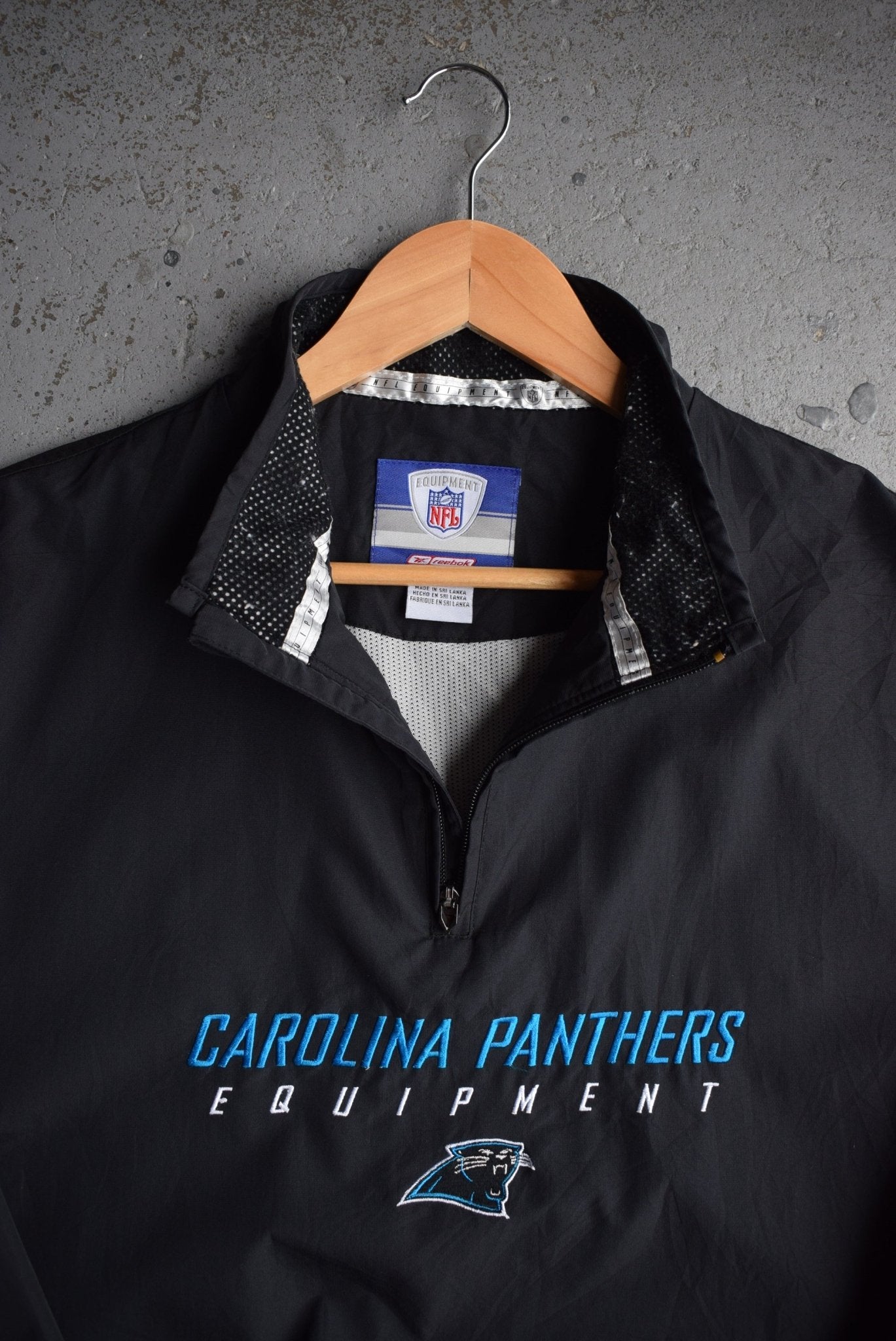 Vintage Reebok x NFL Carolina Panthers Embroidered Quarter Zip Jacket (M/L) - Retrospective Store