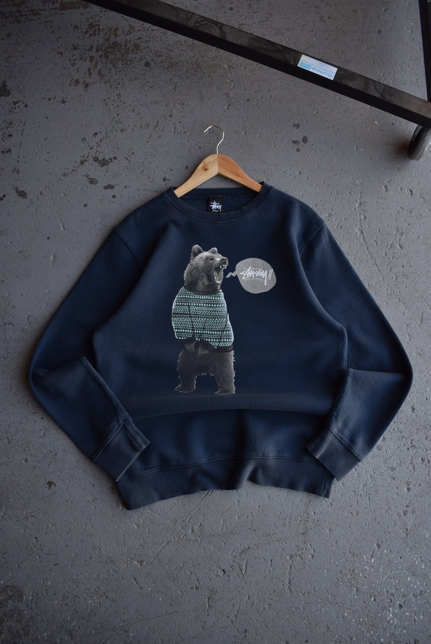 Vintage Stussy Bear Crewneck (L) - Retrospective Store