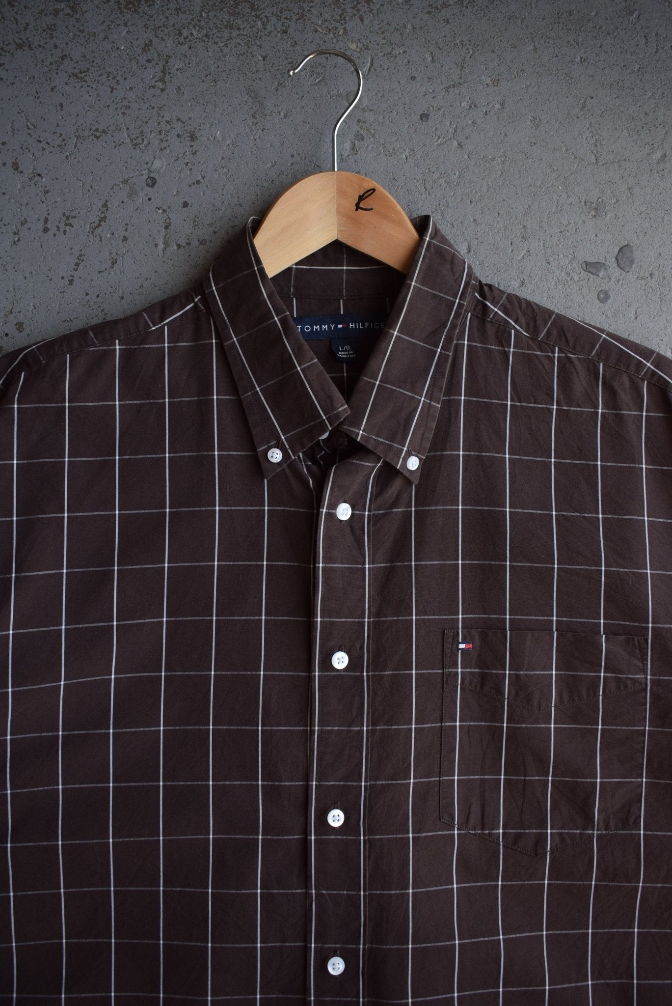 Vintage Tommy Hilfiger Cropped Button Up (L) - Retrospective Store