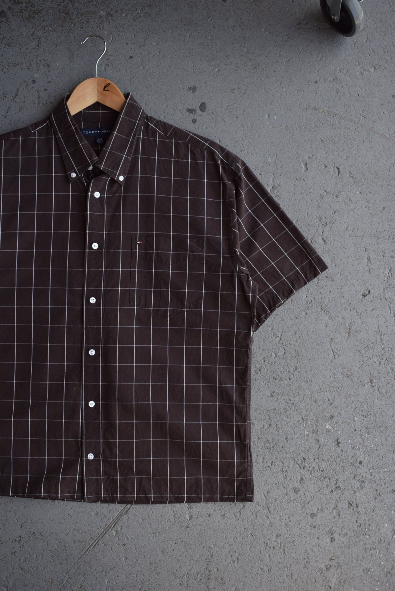 Vintage Tommy Hilfiger Cropped Button Up (L) - Retrospective Store