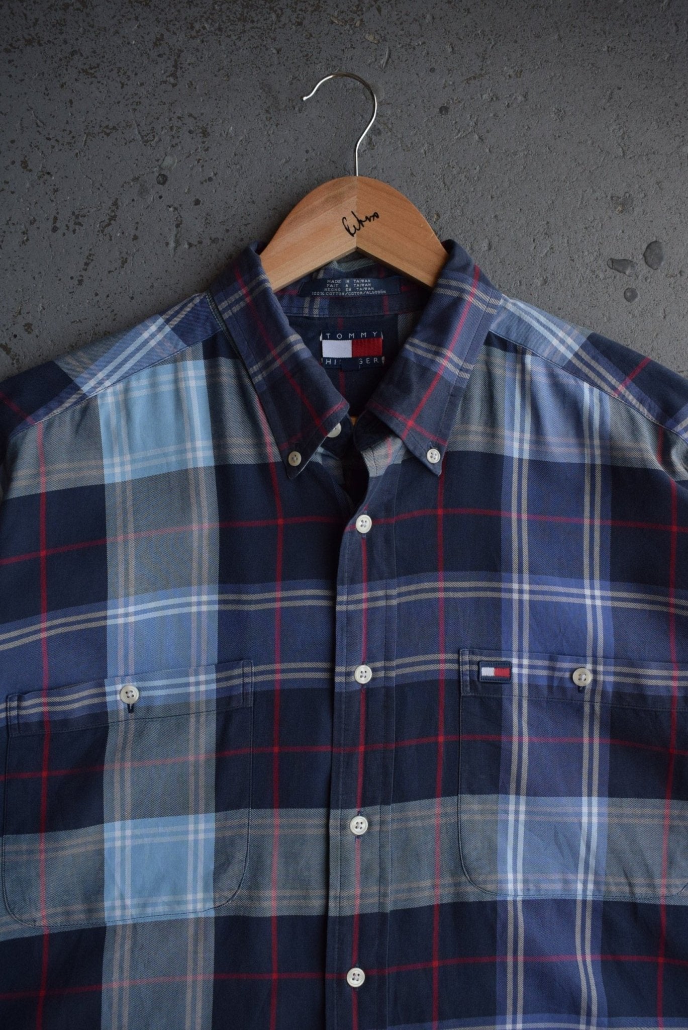 Vintage Tommy Hilfiger Cropped Button Up (XL) - Retrospective Store