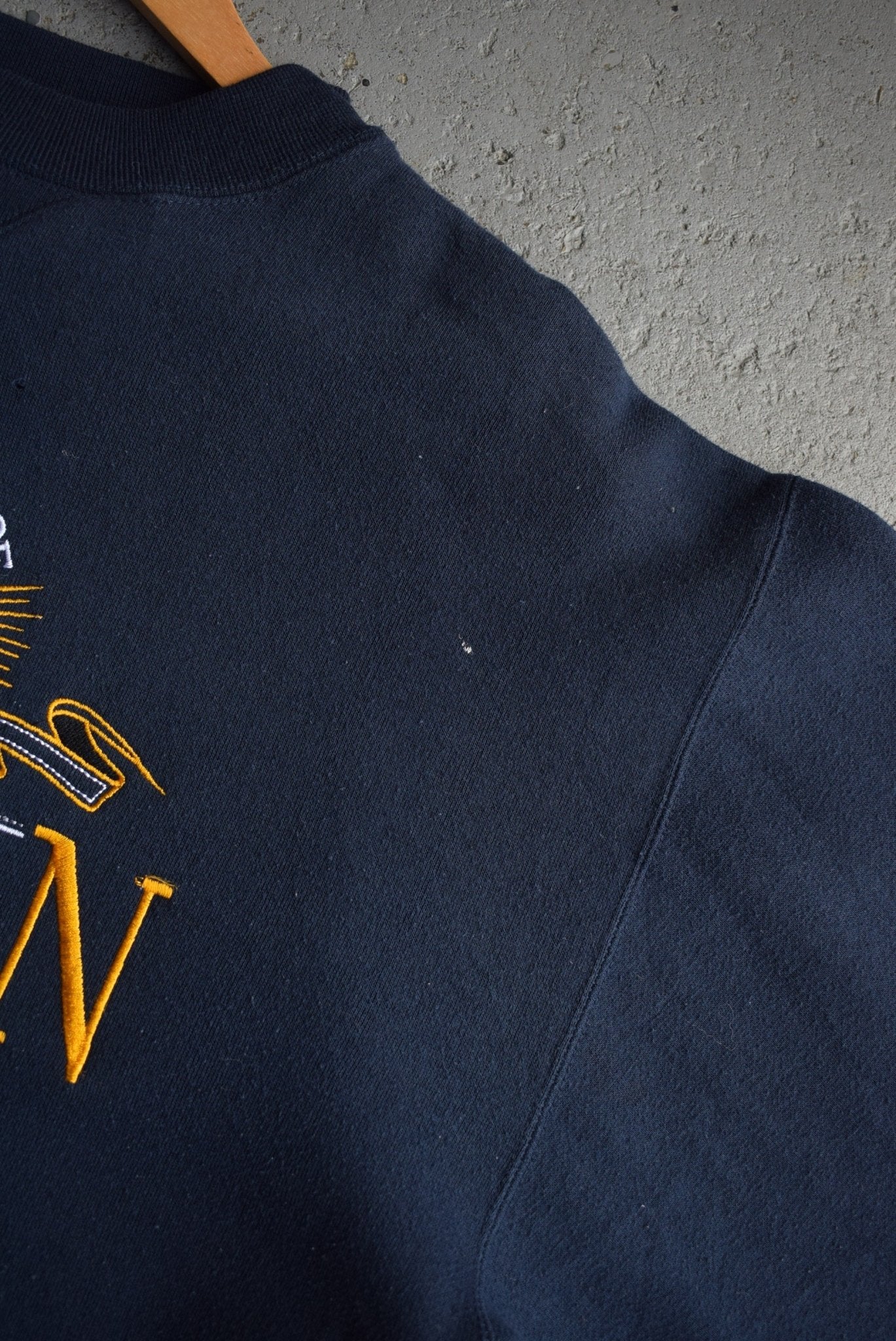 Vintage University of Michigan Embroidered Crewneck (M) - Retrospective Store