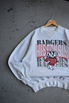 Vintage University of Wisconsin Badgers Embroidered Crewneck (XL) - Retrospective Store