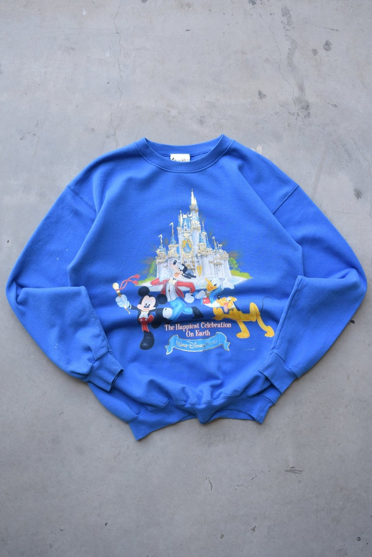 Walt Disney World Blue Graphic Crewneck — 2000s (M) - Retrospective Store