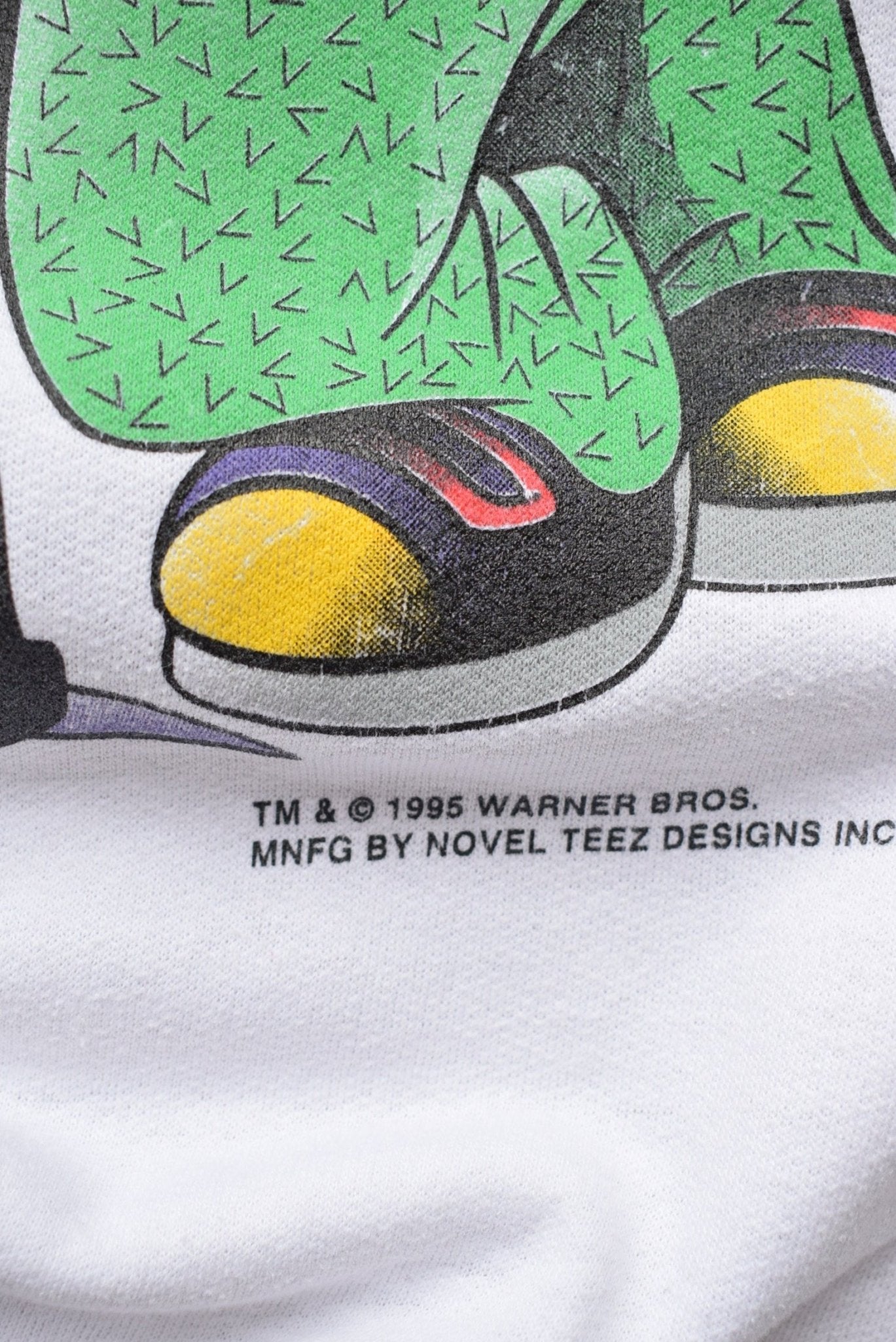Warner Bros. White & Black Graphic Crewneck — 1995 (S) - Retrospective Store