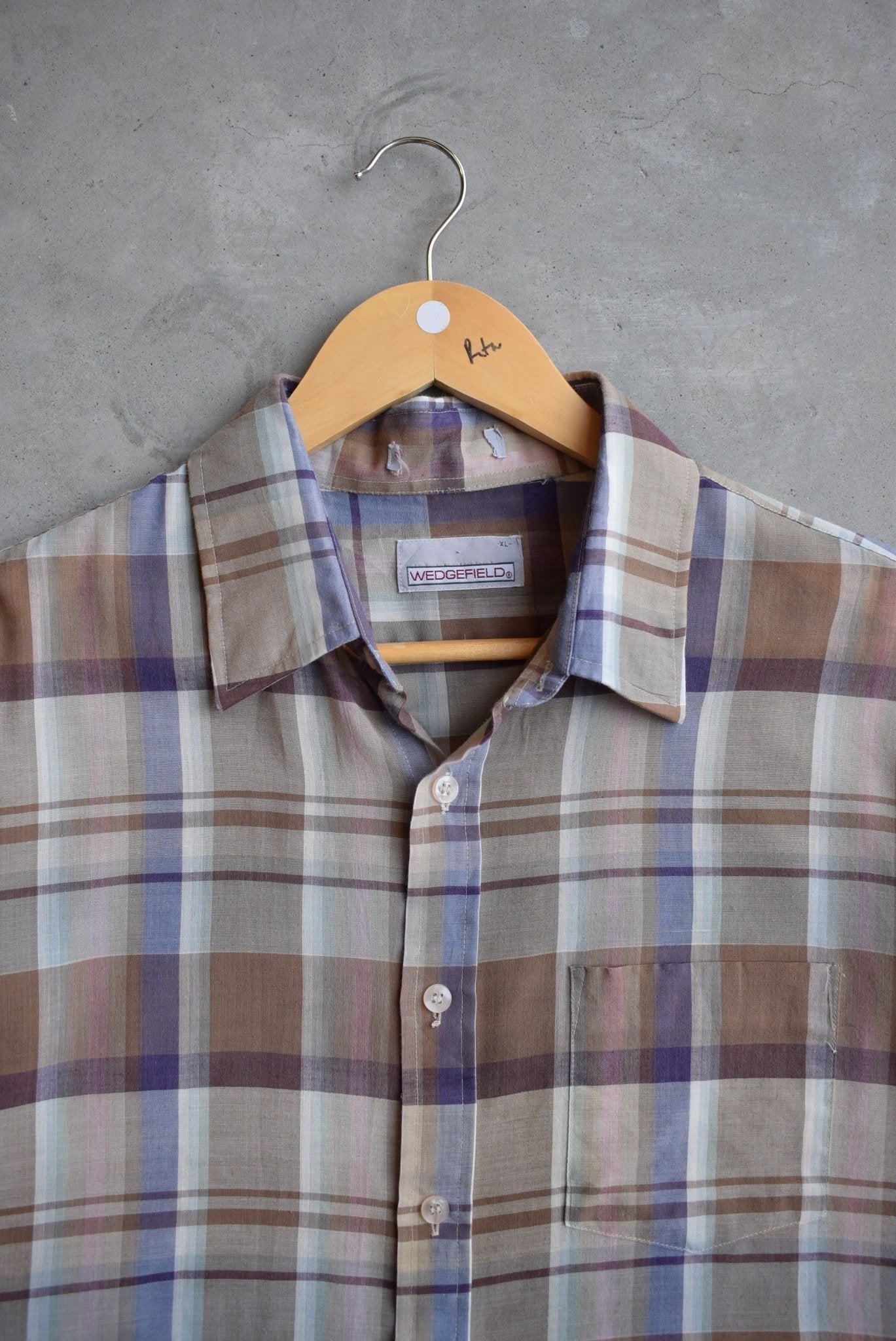 Wedgefield Brown Cropped Button Up — 2000s (L) - Retrospective Store