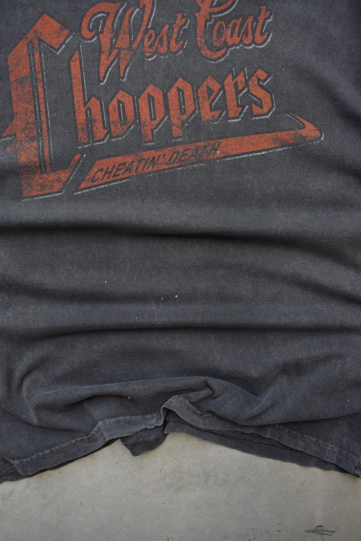 West Coast Choppers Faded-Black Graphic Tee — 2000s (XL/XXL) - Retrospective Store