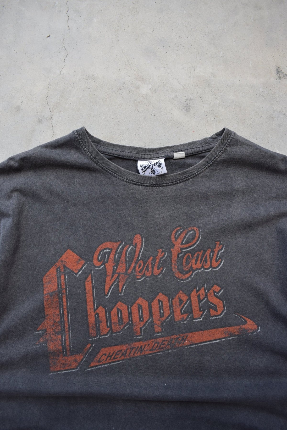 West Coast Choppers Faded-Black Graphic Tee — 2000s (XL/XXL) - Retrospective Store