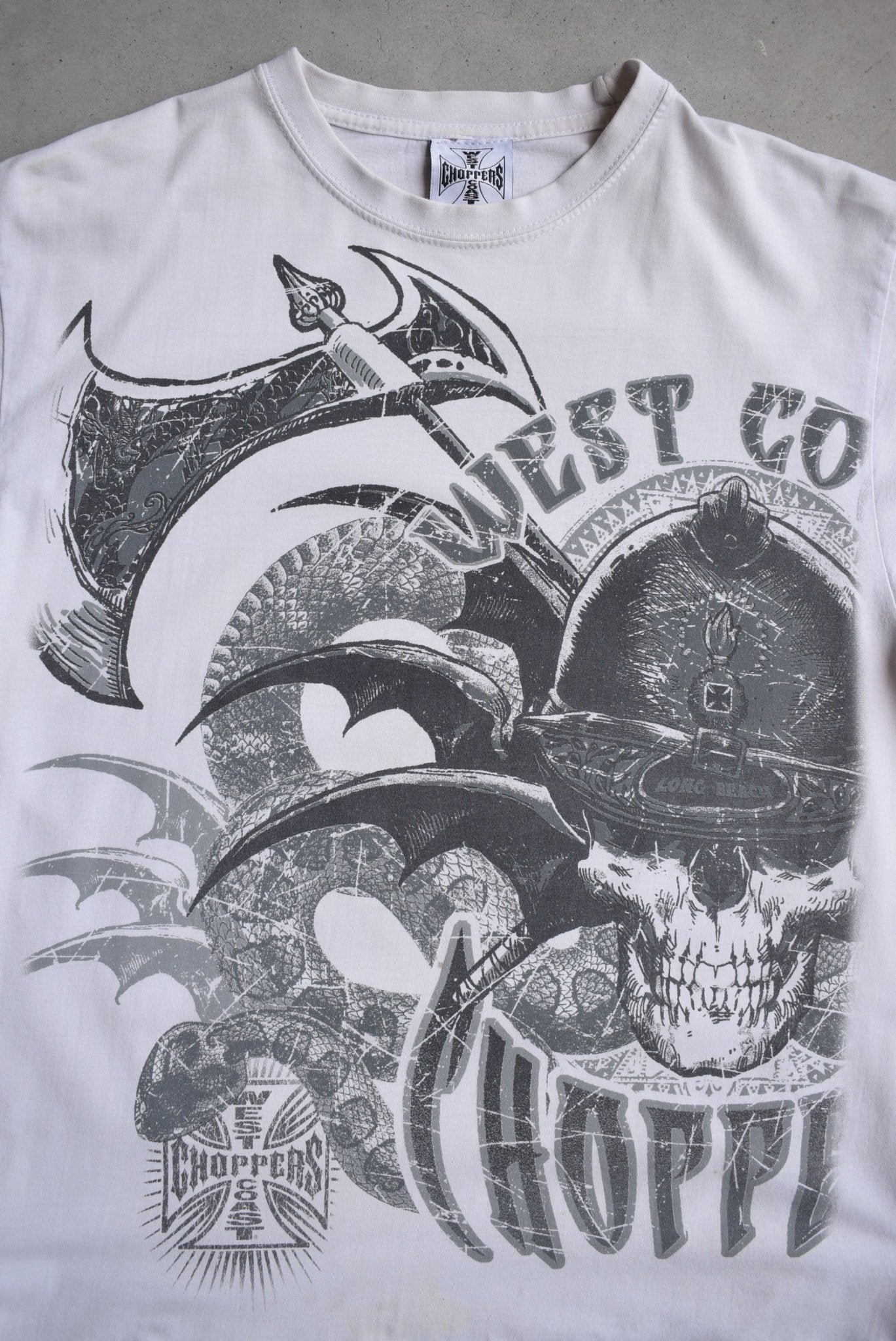 West Coast Choppers White Graphic Tee — 2000s (S/M) - Retrospective Store