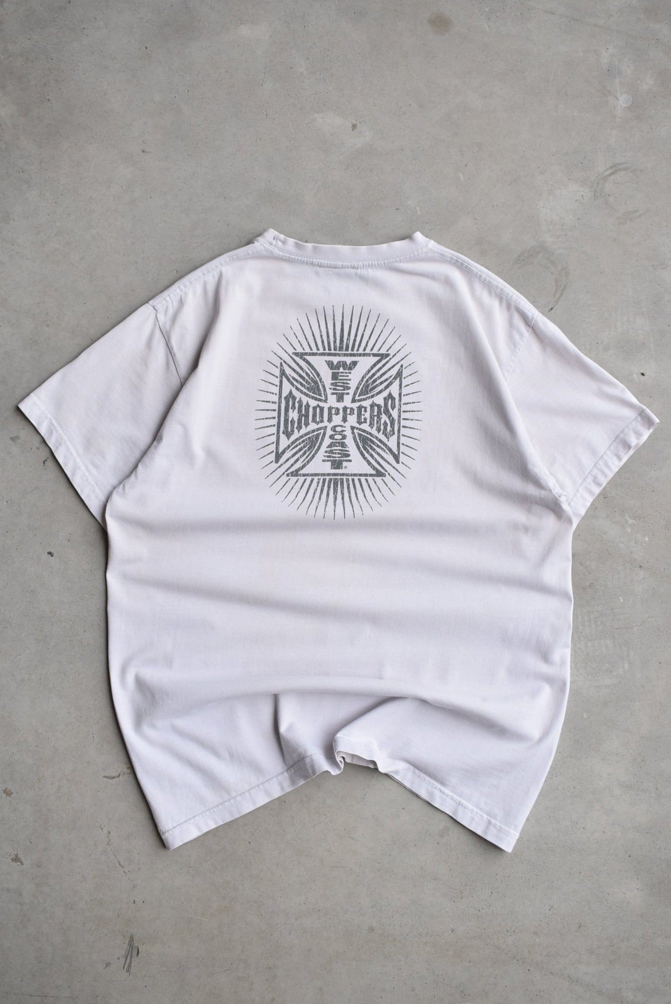 West Coast Choppers White Graphic Tee — 2000s (S/M) - Retrospective Store