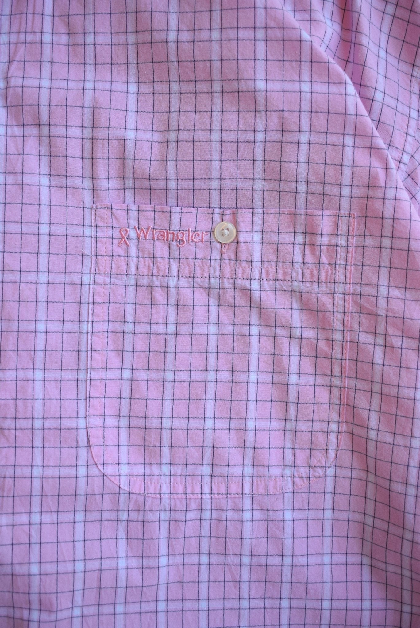 Wrangler Cropped Long Sleeve Button Up — 2000s (L) - Retrospective Store