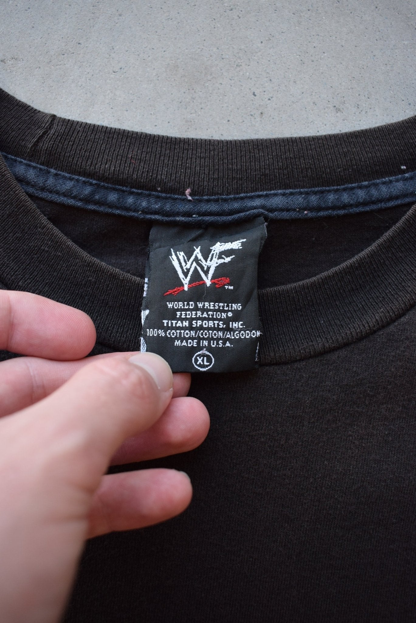 WWF Jerry Lawler 'Show Me Your Puppies!' Black Graphic Tee — 1995 (XL) - Retrospective Store