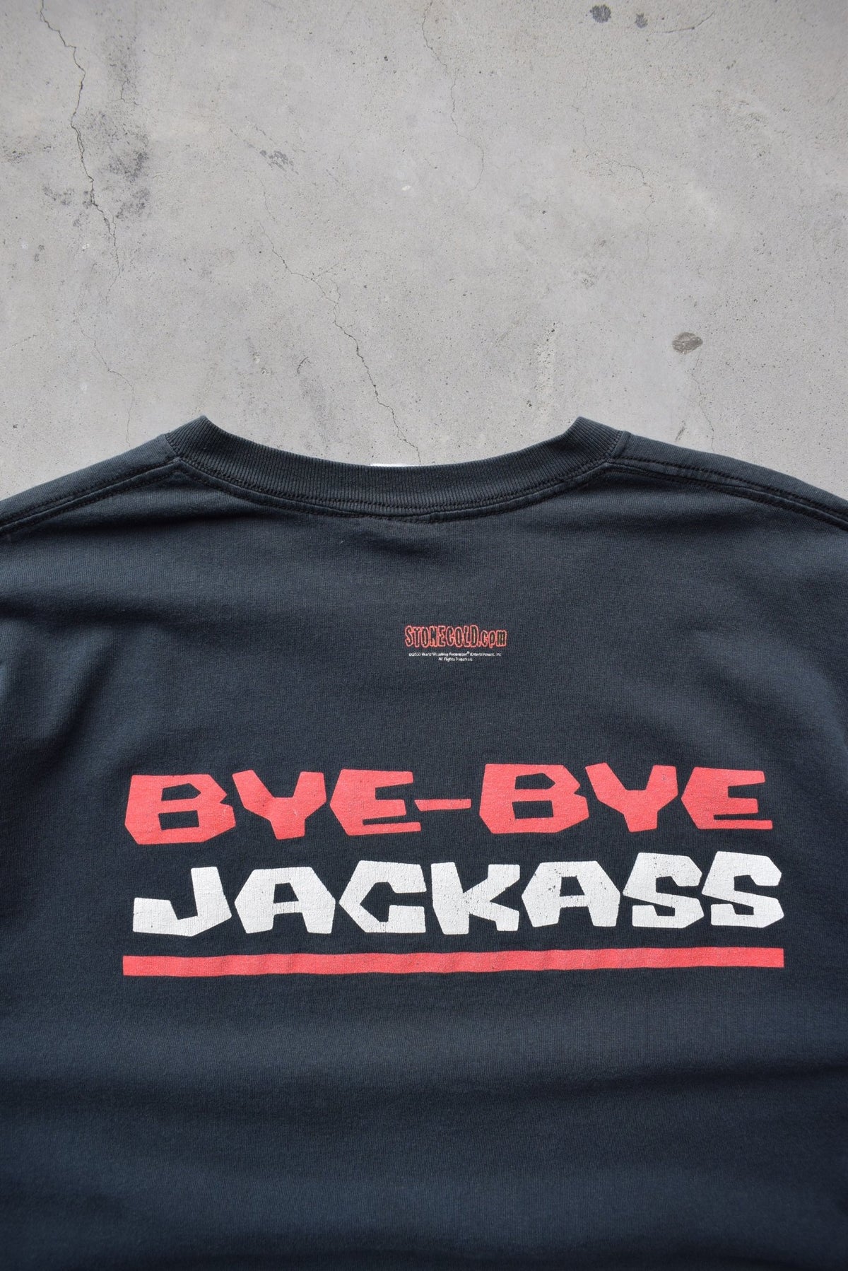 WWF Stone Cold Steve Austin '100% Hell Raiser' Black Graphic Tee — 2000 (L/XL) - Retrospective Store