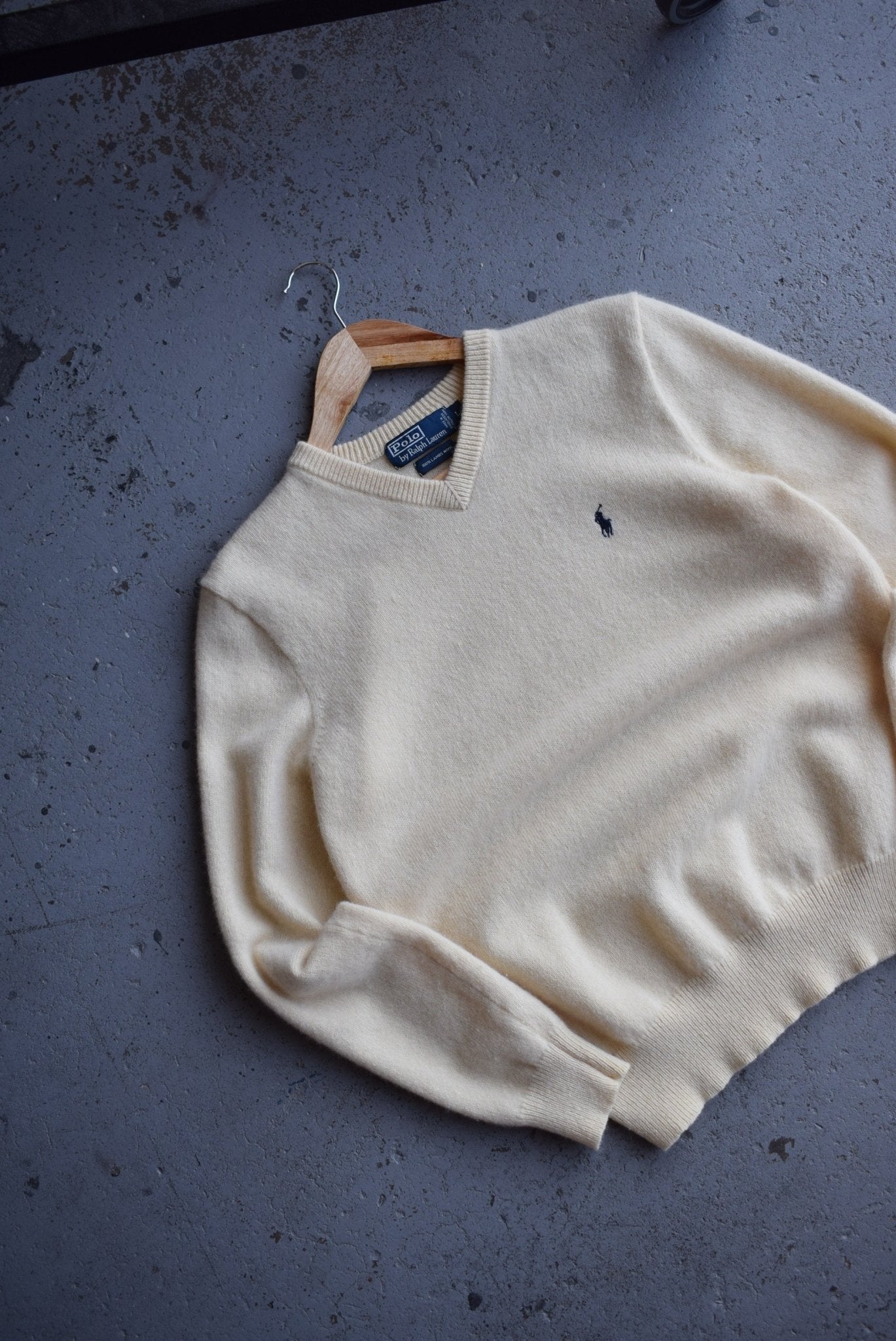 *100% Wool* Vintage Polo Ralph Lauren Classic Logo Embroidered Sweater (M) - Retrospective Store