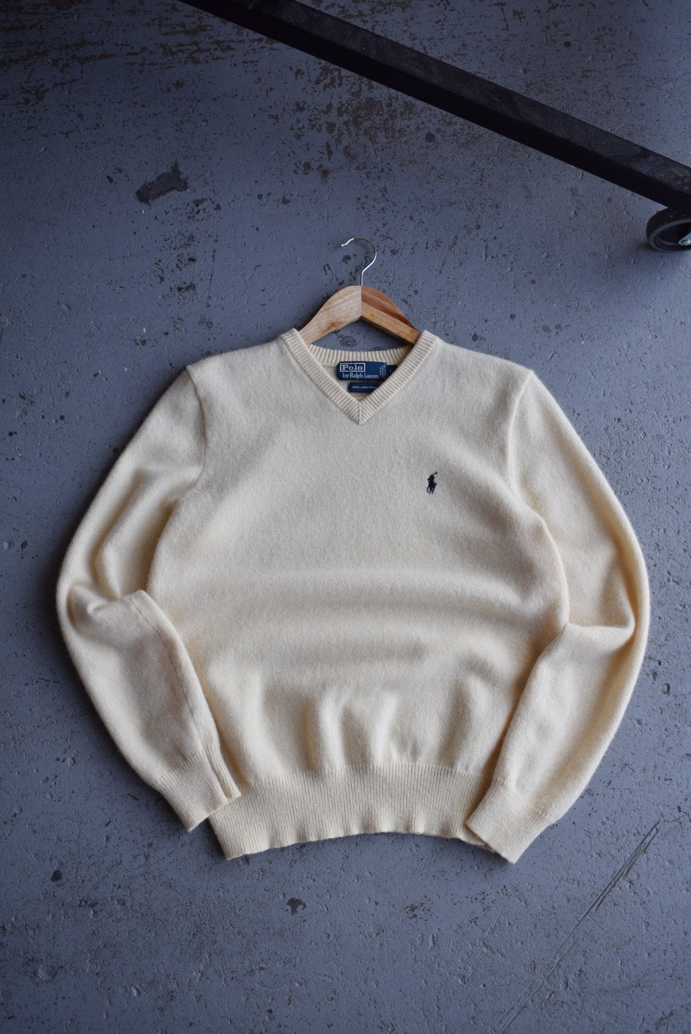 *100% Wool* Vintage Polo Ralph Lauren Classic Logo Embroidered Sweater (M) - Retrospective Store
