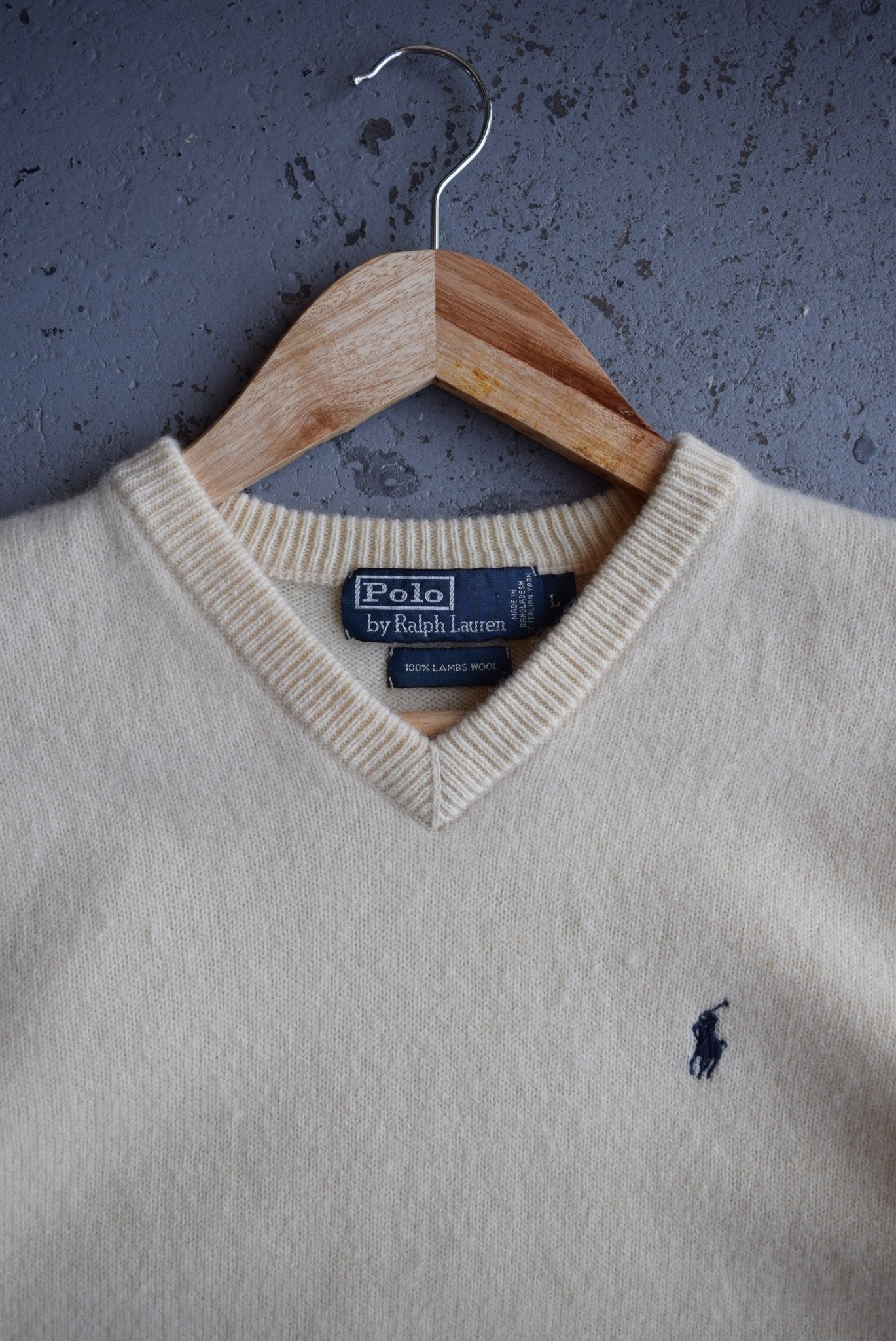 *100% Wool* Vintage Polo Ralph Lauren Classic Logo Embroidered Sweater (M) - Retrospective Store