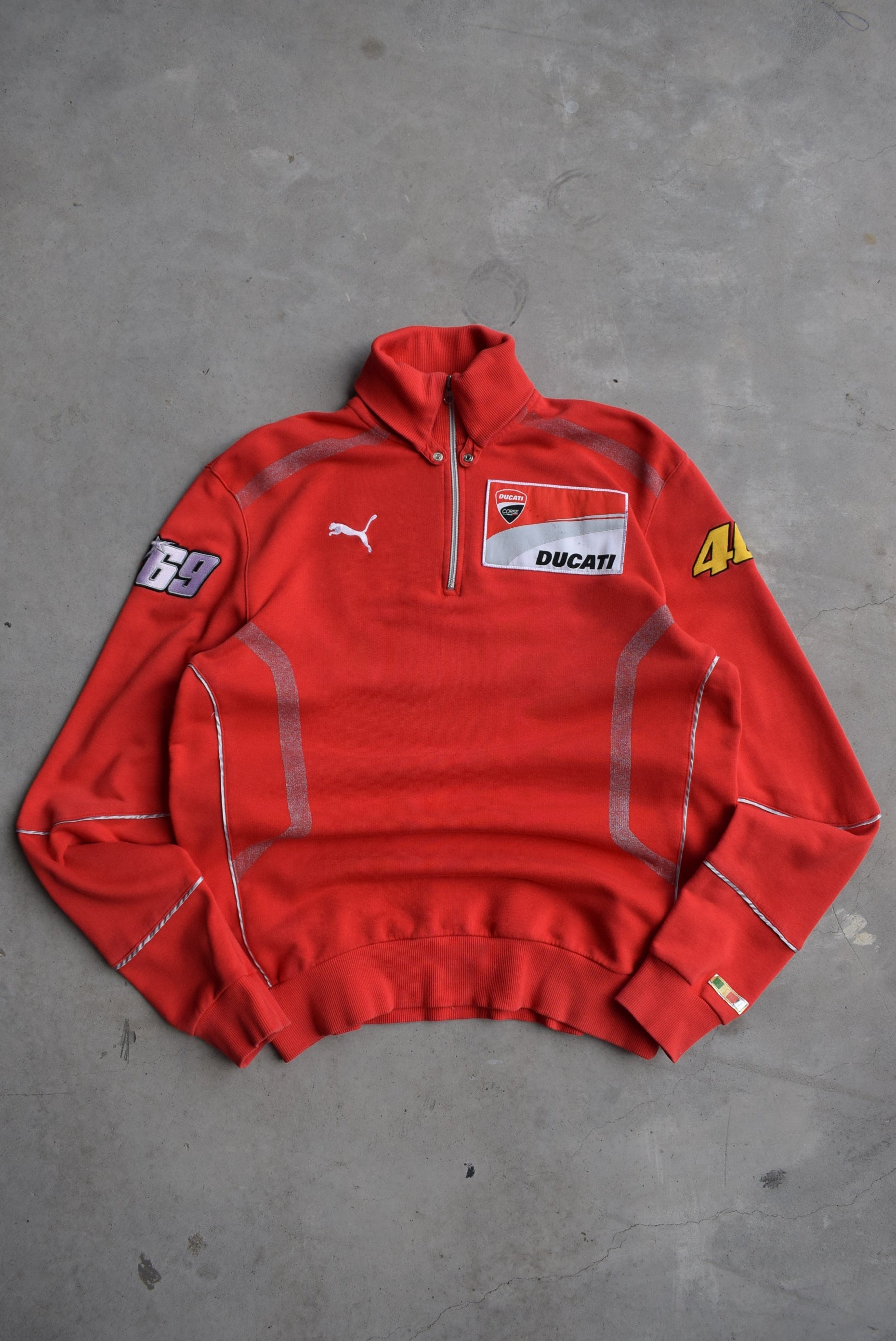 Puma x Ducati Racing Red Embroidered Quarter Zip — 2000s (M/L