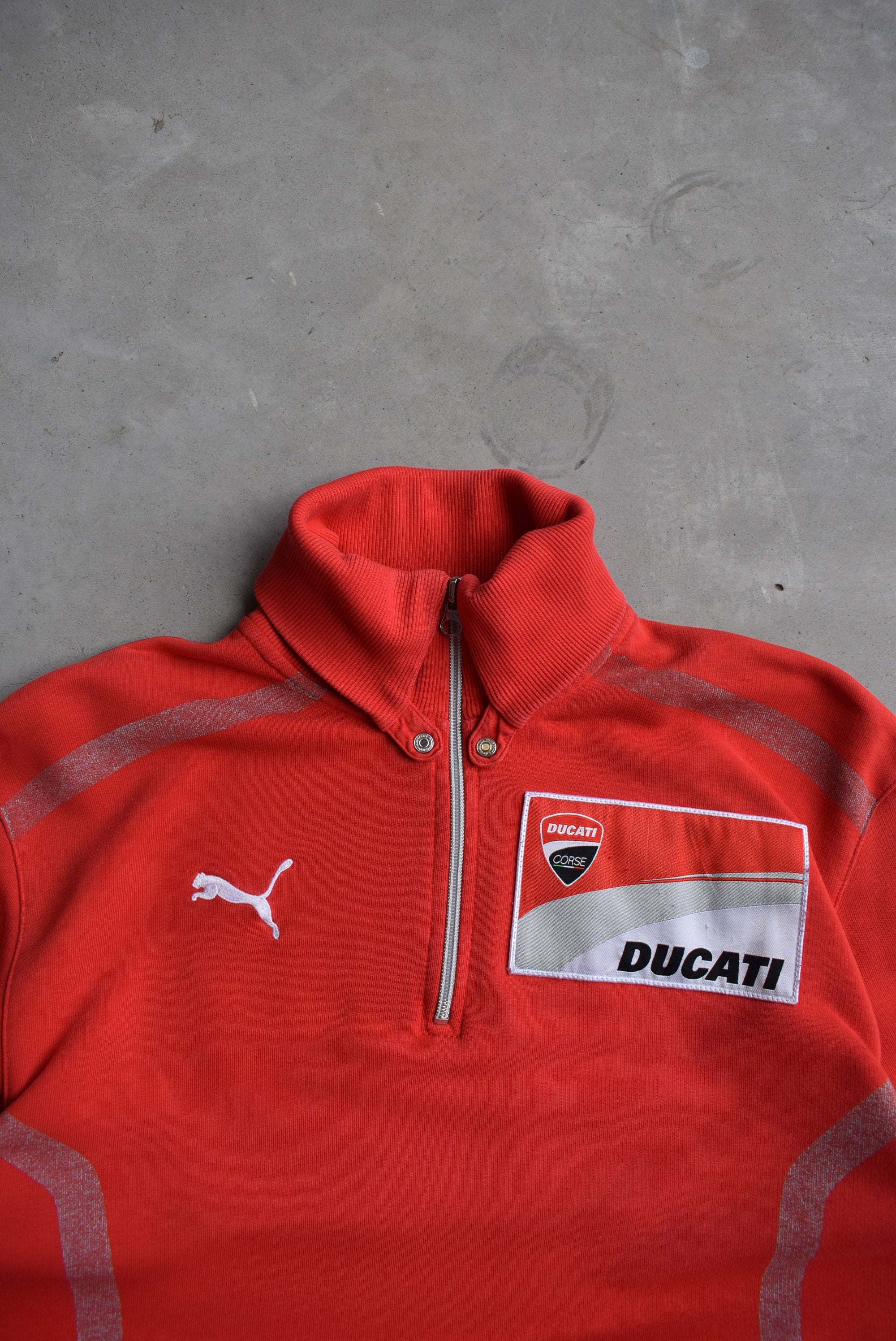Puma x Ducati Racing Red Embroidered Quarter Zip — 2000s (M/L
