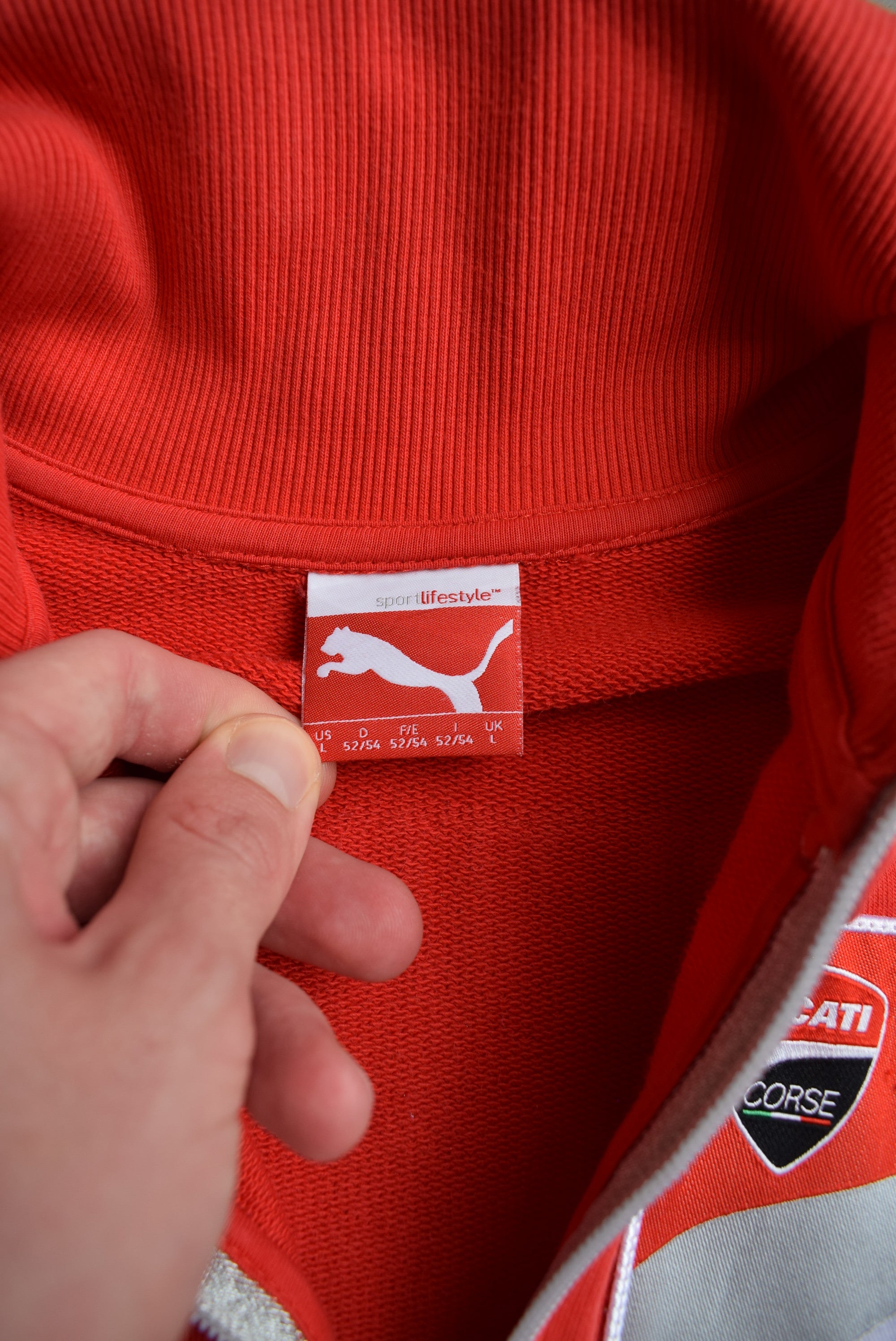 Puma x Ducati Racing Red Embroidered Quarter Zip — 2000s (M/L