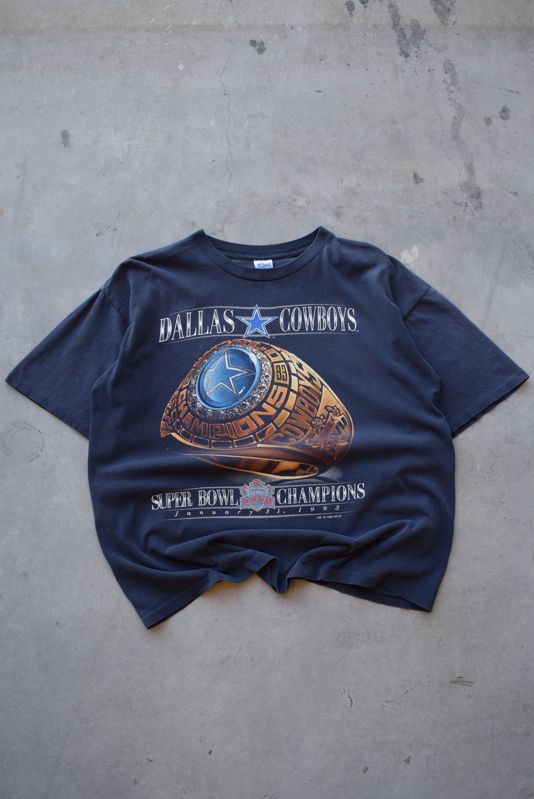 Salem x NFL Dallas Cowboys Champions Navy Graphic Tee — 1993 (L/XL