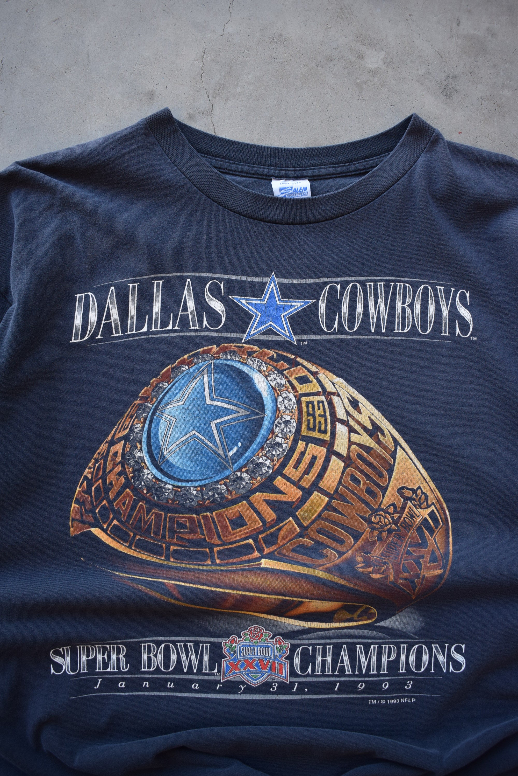 Salem x NFL Dallas Cowboys Champions Navy Graphic Tee — 1993 (L/XL