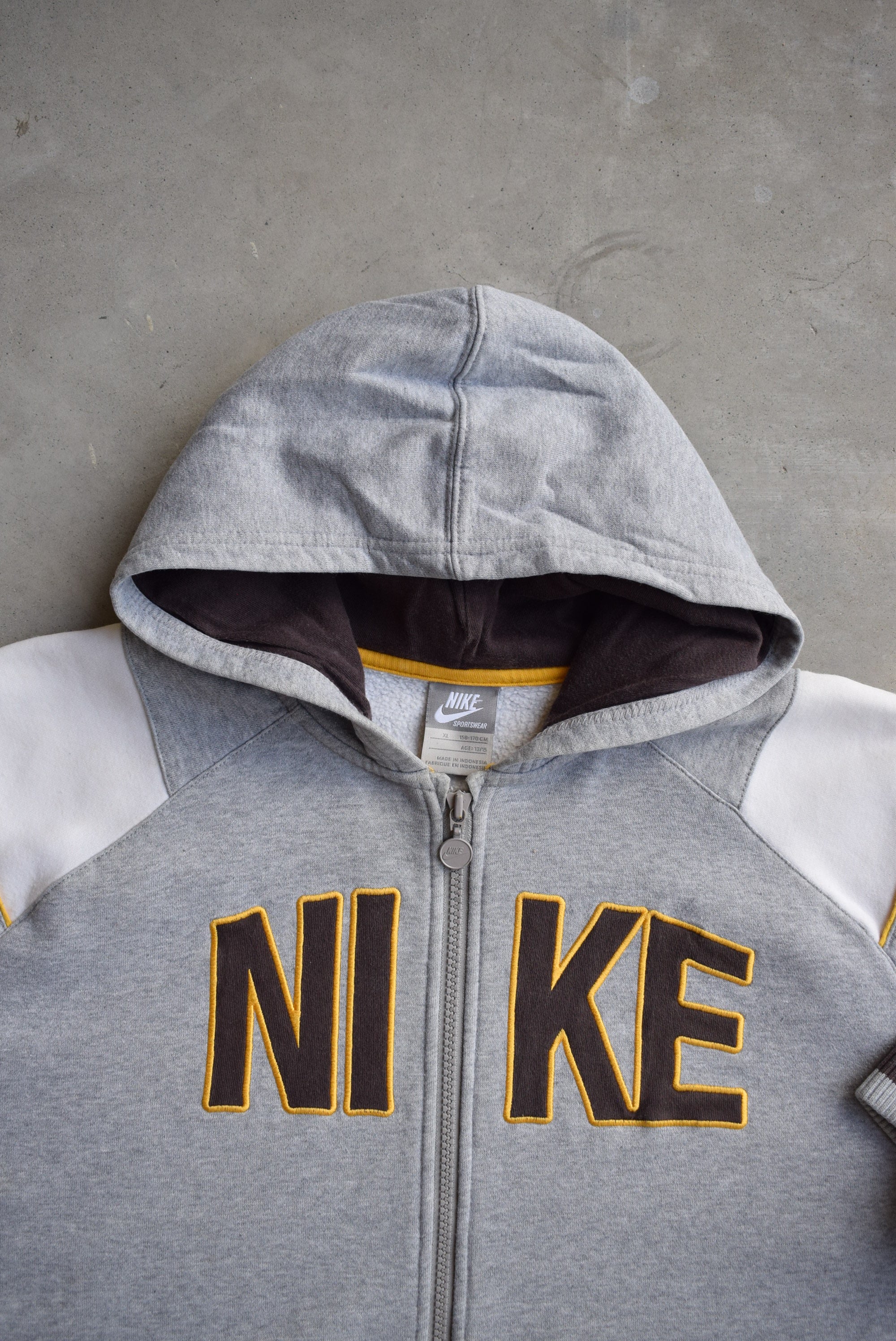 トップス 00s old nike center logo zip up hoodie Vintage Zip-up Hoodie Nike Center Logo Swoosh Y2k 00s Hype - Etsy