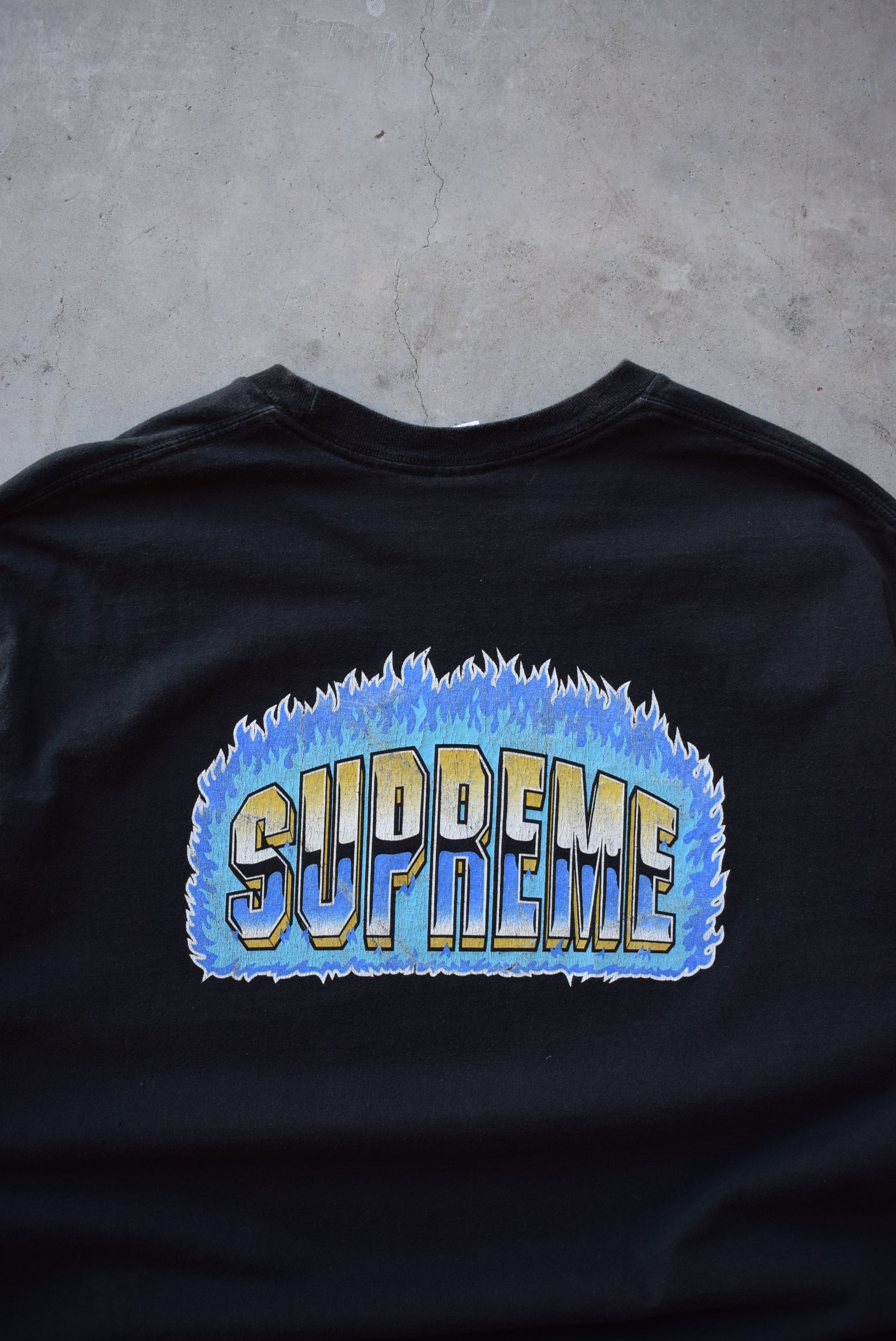 Supreme Black Spellout Tee — 2000s (XL) – Retrospective Store