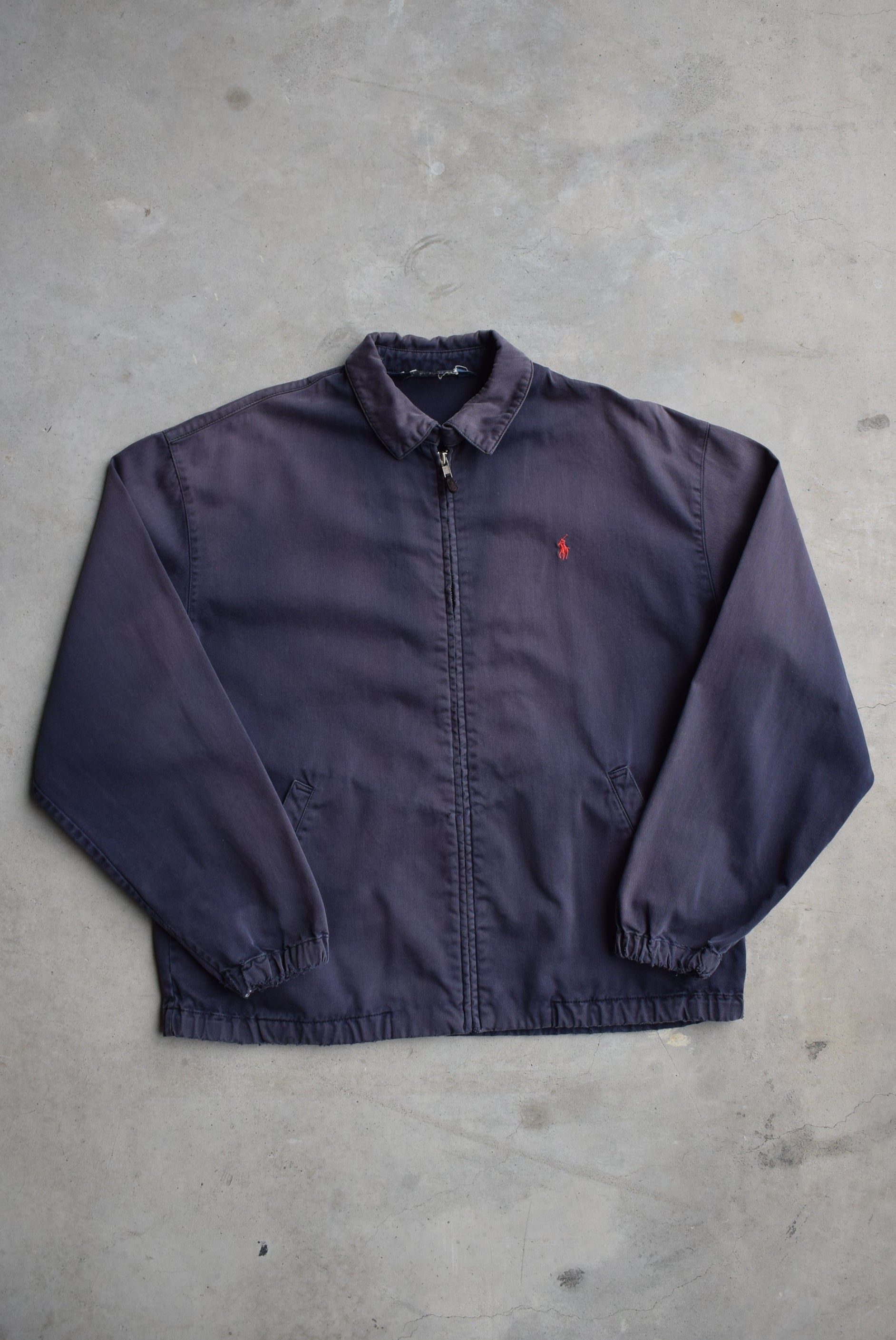 Polo Ralph Lauren Navy Embroidered Harrington Jacket — 1990s (M