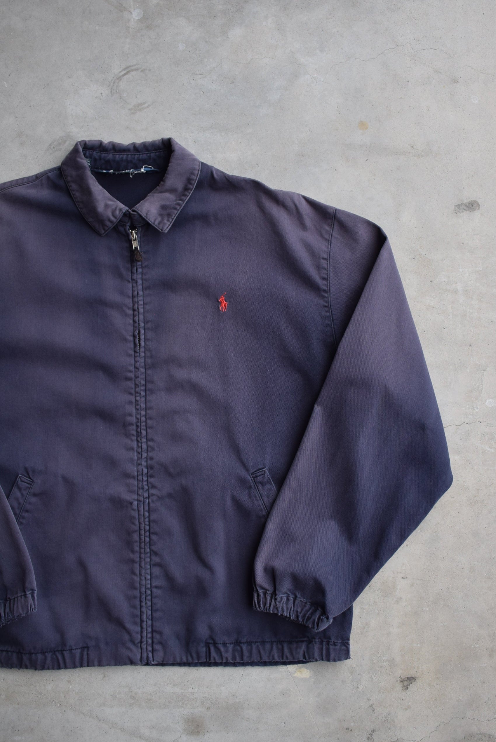 Polo Ralph Lauren Navy Embroidered Harrington Jacket — 1990s (M
