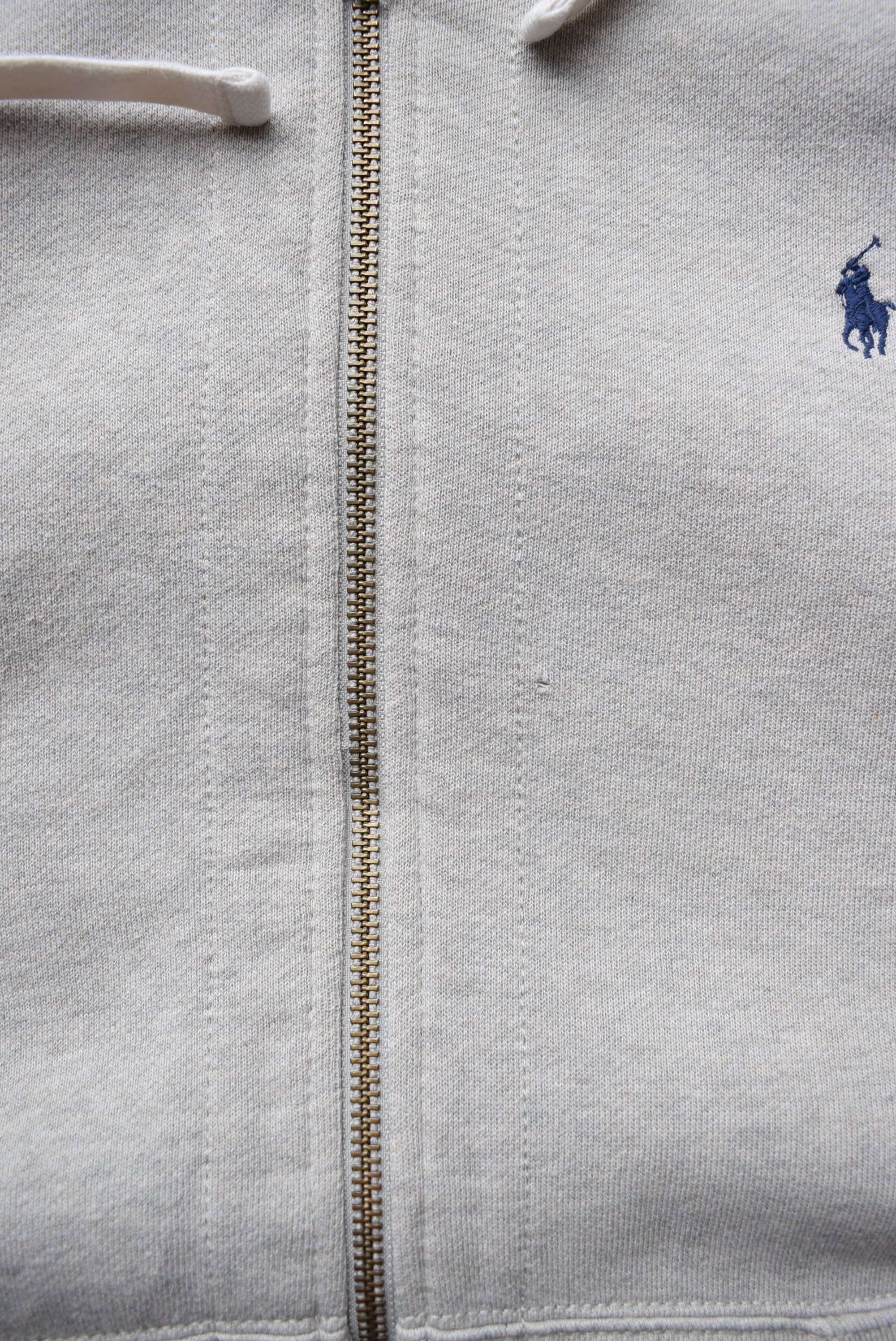 Polo Ralph Lauren Grey Full-Zip Hoodie — 1990s (XXL