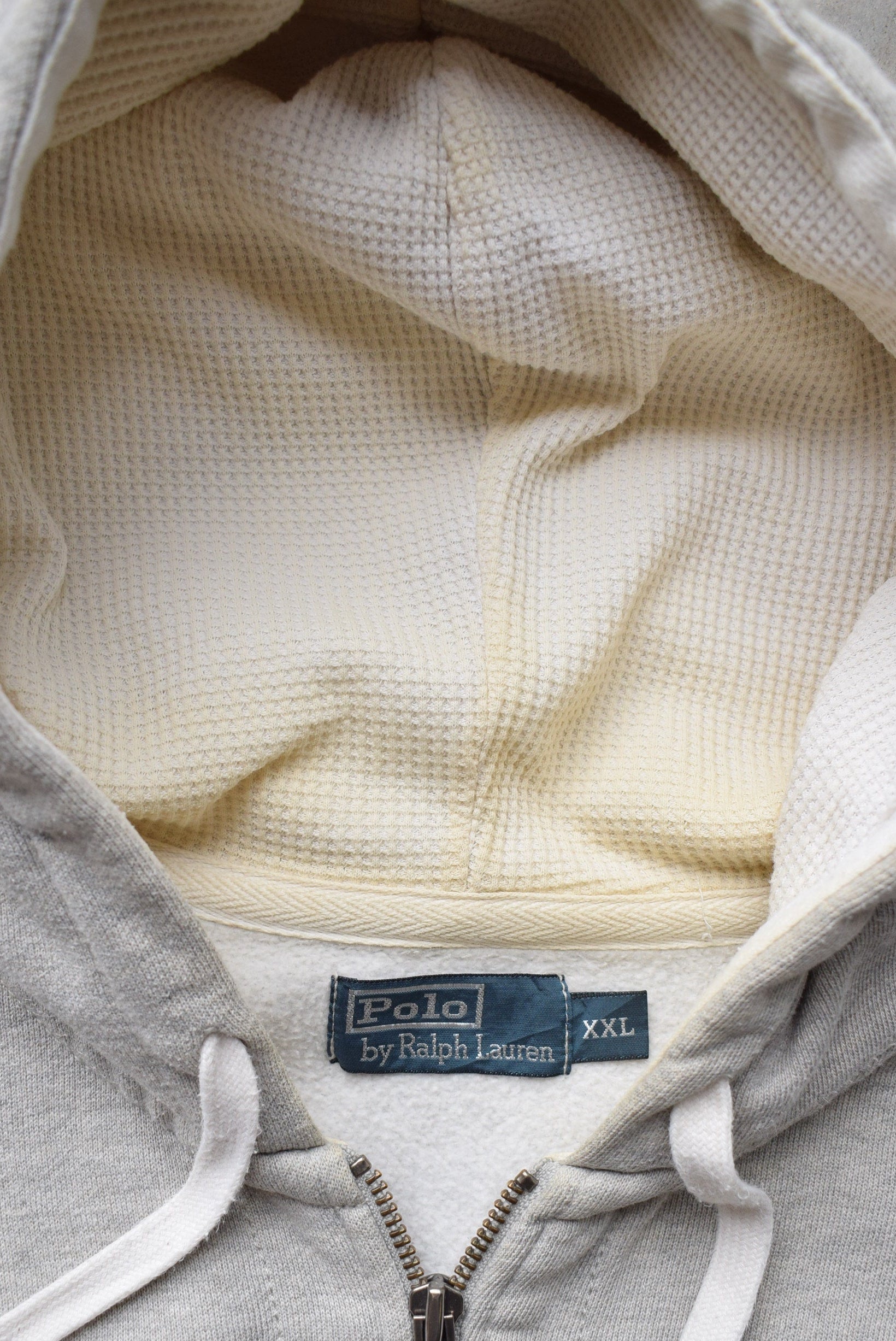 Polo Ralph Lauren Grey Full-Zip Hoodie — 1990s (XXL