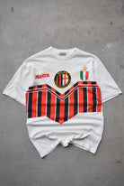 AC Milan FC White Graphic Tee — 1990s (S) - Retrospective Store