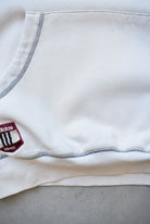 Adidas '1949' Cream & Navy Embroidered Hoodie — 2000s (L) - Retrospective Store