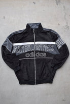 Adidas Athletic Black Embroidered Spellout Jacket — 1990s (S) - Retrospective Store