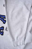 Adidas Athletic Club Grey Embroidered Spellout Crewneck — 1990s (M) - Retrospective Store