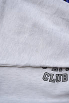 Adidas Athletic Club Grey Embroidered Spellout Crewneck — 1990s (M) - Retrospective Store