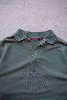 Adidas Athletic Green Embroidered Collared Sweatshirt — 1990s (L) - Retrospective Store