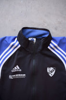 Adidas Black & Blue Embroidered Logo Jacket — 1990s (M/L) - Retrospective Store