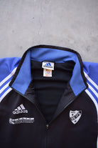 Adidas Black & Blue Embroidered Logo Jacket — 1990s (M/L) - Retrospective Store