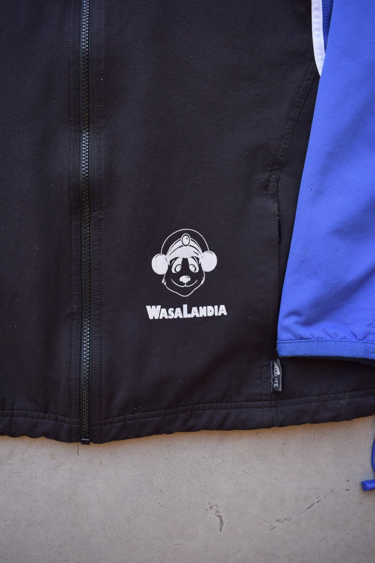 Adidas Black & Blue Embroidered Logo Jacket — 1990s (M/L) - Retrospective Store