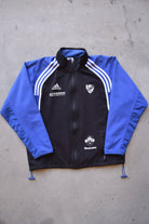 Adidas Black & Blue Embroidered Logo Jacket — 1990s (M/L) - Retrospective Store
