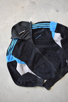 Adidas Black & Blue Spellout Jacket — 1980s (S) - Retrospective Store
