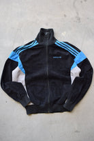 Adidas Black & Blue Spellout Jacket — 1980s (S) - Retrospective Store